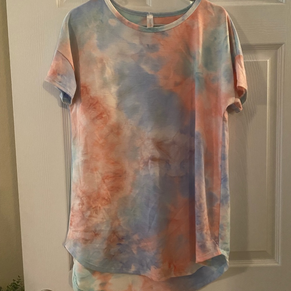 Pink & Blue Tye Dye Top